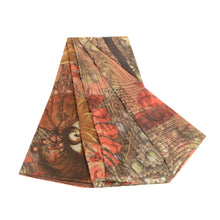 Load image into Gallery viewer, Sanskriti Vintage Red Sarees Indian Digital Printed Georgette Sari Craft Fabric
