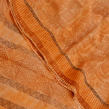 Load image into Gallery viewer, Sanskriti Vintage Peach Sarees Pure Chiffon Silk Sari Printed Soft Craft Fabric

