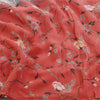 Sanskriti Vintage Red Sarees Pure Georgette Silk Printed Sari Soft Craft Sustainable Fabric