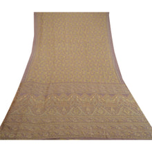 Load image into Gallery viewer, Sanskriti Vintage Purple Indian Sarees Chiffon Printed Sari Soft Craft Fabric
