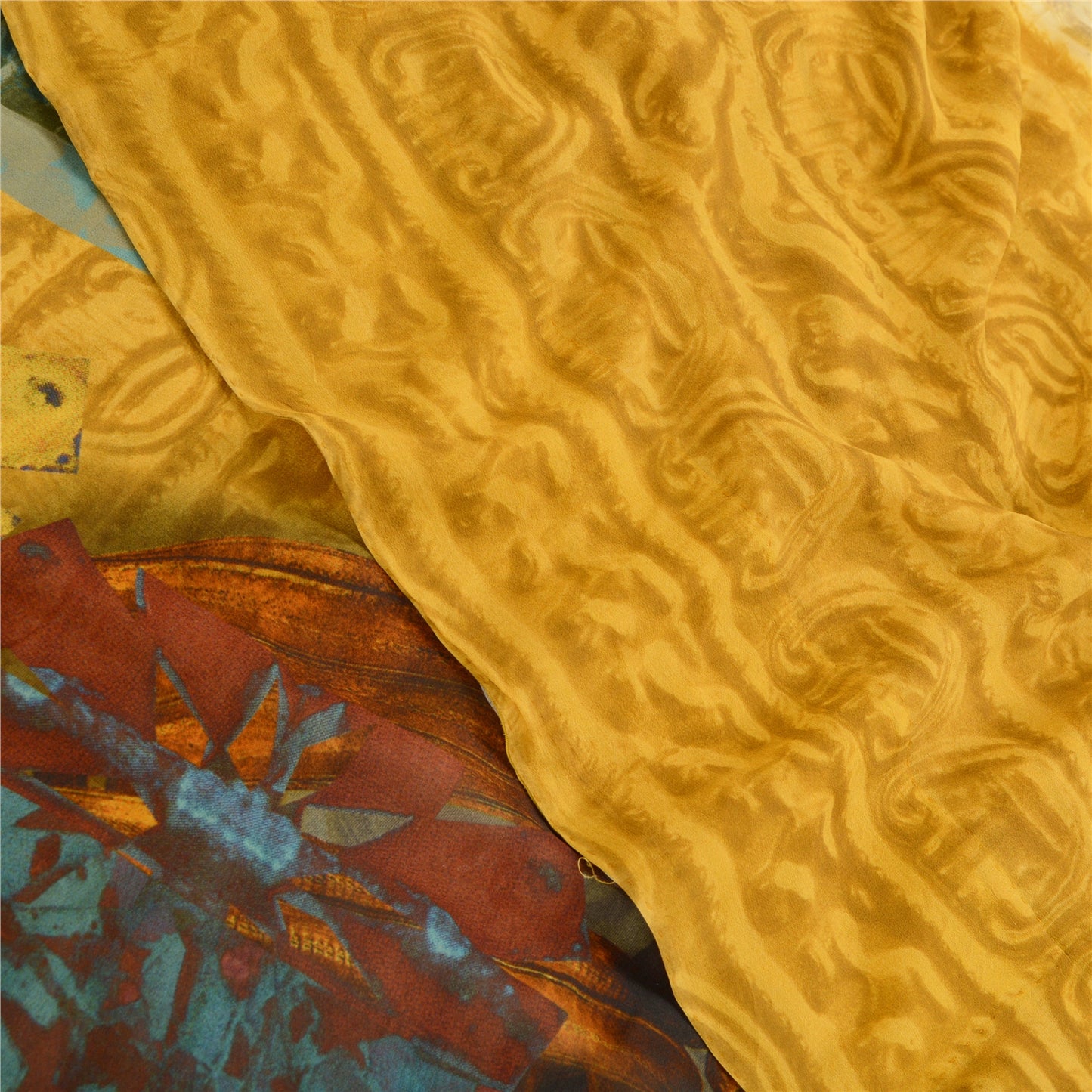 Sanskriti Vintage Ivory Digital Printed Sarees Pure Georgette Silk Sari Sustainable Fabric