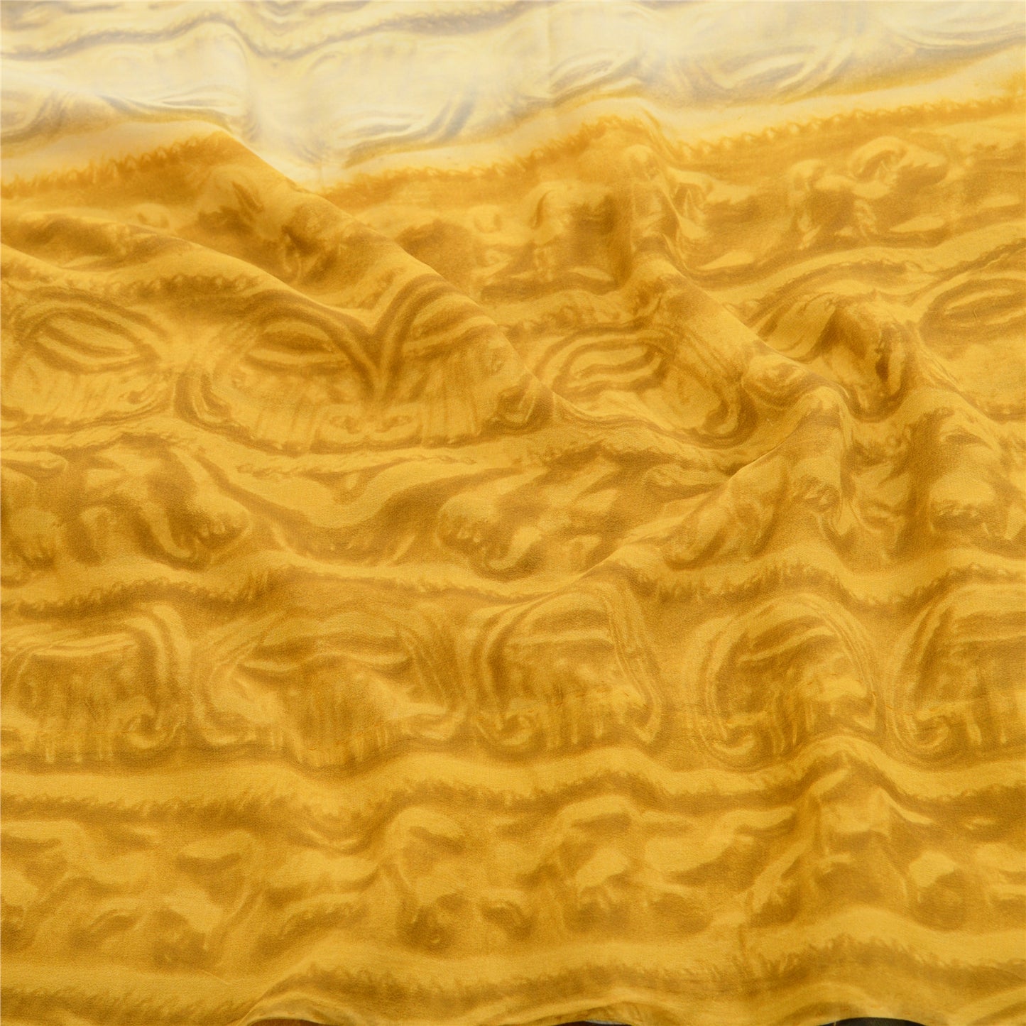 Sanskriti Vintage Ivory Digital Printed Sarees Pure Georgette Silk Sari Sustainable Fabric