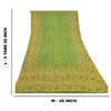 Sanskriti Vintage Green Sarees Georgette Silk Printed Sari 5YD Craft Sustainable Fabric