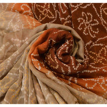Load image into Gallery viewer, Sanskriti Vintage 100% Pure Silk Saree Multi Color Bandhani Sari Craft Fabric
