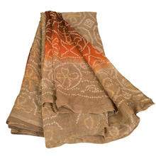 Load image into Gallery viewer, Sanskriti Vintage 100% Pure Silk Saree Multi Color Bandhani Sari Craft Fabric
