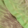 Sanskriti Vintage Sarees Brown Pure Georgette Silk Print Woven Sari Craft Sustainable Fabric