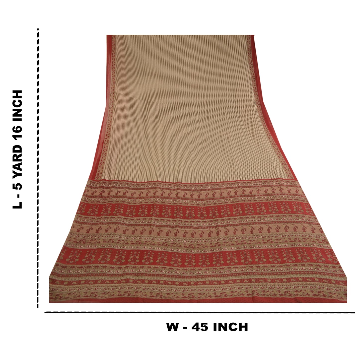 Sanskriti Vintage Sarees Gray Indian Printed Georgette Sari Soft Craft Sustainable Fabric