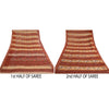 Sanskriti Vintage Dark Red Sarees Poly Georgette Silk Printed Sari Craft Sustainable Fabric