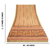 Sanskriti Vintage Sarees Cream Pure Georgette Silk Printed Sari 5yd Craft Sustainable Fabric