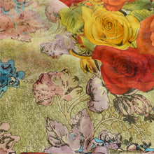 Load image into Gallery viewer, Sanskriti Vintage Sarees Cream Digital Printed Georgette Soft Sari Craft Fabric
