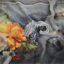 Load image into Gallery viewer, Sanskriti Vintage Sarees Multi Digital Printed Georgette Sari Soft Craft Fabric
