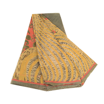 Sanskriti Vintage Indian Sarees Pure Georgette Silk Printed Sari Craft Sustainable Fabric