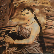 Sanskriti Vintage Sarees Brown Women Digital Printed Georgette Sari Craft Fabric