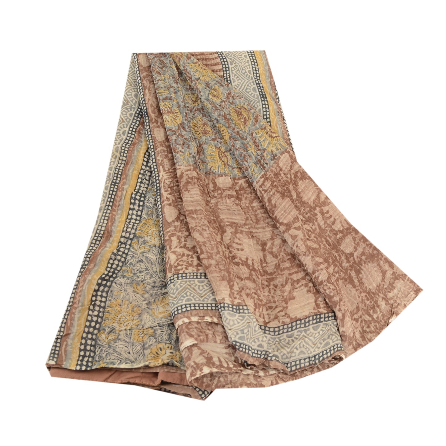 Sanskriti Vintage Sarees Indian Multi Blend Georgette Printed Sari Craft Sustainable Fabric