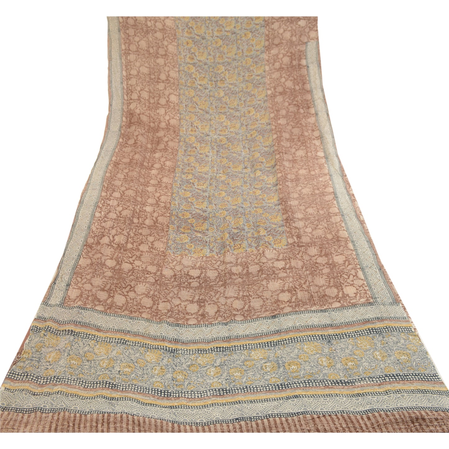 Sanskriti Vintage Sarees Indian Multi Blend Georgette Printed Sari Craft Sustainable Fabric