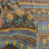 Sanskriti Vintage Sarees Brown Pure Geogette Silk Woven Printed Sari Soft Sustainable Fabric