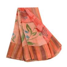 Load image into Gallery viewer, Sanskriti Vintage Sarees From India Red Blend Geogette Printed Sari Craft Fabric
