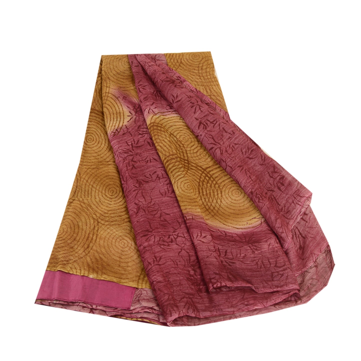 Sanskriti Vintage Sarees Purple Blend Geogette Printed Sari Soft Craft Sustainable Fabric