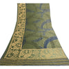 Sanskriti Vintage Sarees From India Green Georgette Printed Sari Craft Sustainable Fabric