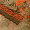 Sanskriti Vintage Sarees Indian Green Georgette Printed Sari Soft Craft Sustainable Fabric