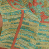 Sanskriti Vintage Sarees Blue Pure Georgette Silk Printed Sari 5yd Craft Sustainable Fabric