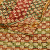 Sanskriti Vintage Sarees Multi Woven Print Pure Georgette Silk Sari Craft Sustainable Fabric