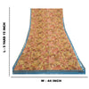 Sanskriti Vintage Sarees Multi Pure Georgette Silk Printed Sari 5yd Craft Sustainable Fabric