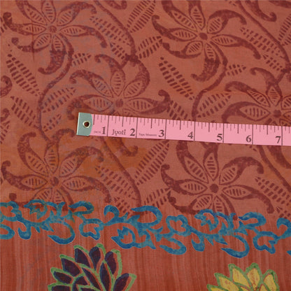 Sanskriti Vintage Sarees Dusty Pink Pure Georgette Silk Print Sari Craft Sustainable Fabric