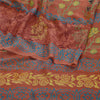 Sanskriti Vintage Sarees Dusty Pink Pure Georgette Silk Print Sari Craft Sustainable Fabric