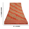 Sanskriti Vintage Sarees Indian Red Pure Georgette Silk Print Sari Craft Sustainable Fabric