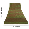 Sanskriti Vintage Sarees Green Pure Georgette Silk Printed Sari 5yd Craft Sustainable Fabric