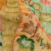 Sanskriti Vintage Sarees Multi Pure Georgette Silk Printed Sari 5yd Craft Sustainable Fabric