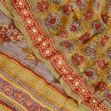 Load image into Gallery viewer, Sanskriti Vintage Sarees Multi Block Print Pure Georgette Silk Sari Craft Fabric
