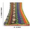 Sanskriti vintage sarier fra Indien multi-blend georgette-trykt sari i bæredygtigt stof