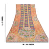Sanskriti Vintage Sarees Hand Beaded Multi Blend Georgette Printed Sari Sustainable Fabric