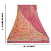 Sanskriti Vintage Sarees Purple Pure Georgette Silk Printed Sari Craft Sustainable Fabric