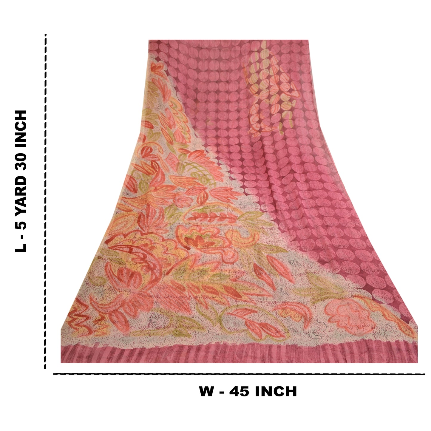 Sanskriti Vintage Sarees Purple Pure Georgette Silk Printed Sari Craft Sustainable Fabric