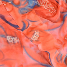 Load image into Gallery viewer, Sanskriti Vintage Pink Indian Sarees Georgette Printed Sari Craft 5 Yard Fabric
