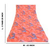 Sanskriti Vintage Pink Indian Sarees Georgette Printed Sari Craft 5 Yard Sustainable Fabric