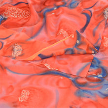 Load image into Gallery viewer, Sanskriti Vintage Pink Indian Sarees Georgette Printed Sari Craft 5 Yard Fabric
