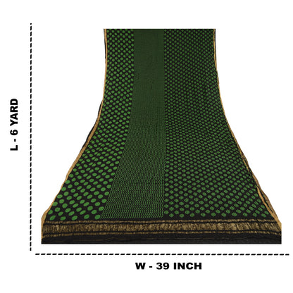 Sanskriti Vintage Saree Indian Black Blend Georgette Printed Sari Craft Sustainable Fabric