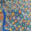 Sanskriti Vintage Saree Blue Blend Georgette Printed Sari Floral Craft Sustainable Fabric