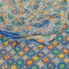Sanskriti Vintage Saree Blue Blend Georgette Printed Sari Floral Craft Sustainable Fabric