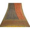 Sanskriti Vintage Sarees Multi Pure Georgette Silk Printed Sari 5yd Craft Sustainable Fabric
