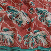 Sanskriti Vintage Sarees Red Pure Georgette Silk Printed Sari 5yd Craft Sustainable Fabric