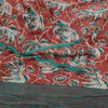 Sanskriti Vintage Sarees Red Pure Georgette Silk Printed Sari 5yd Craft Sustainable Fabric