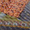 Sanskriti Vintage Sarees Multi Pure Georgette Silk Print Woven Sari Craft Sustainable Fabric