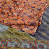 Sanskriti Vintage Sarees Multi Pure Georgette Silk Print Woven Sari Craft Sustainable Fabric