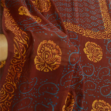 Load image into Gallery viewer, Sanskriti Vintage Sarees Wine Hand Block Printed Pure Georgette Silk Sari Fabric

