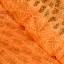 Load image into Gallery viewer, Sanskriti Vintage Sarees Pure Georgette Silk Bandhani Print Sparkle Sari Fabric
